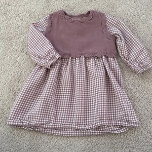 ✨ Carter’s Toddler Girls 2-Piece Outfit | Gingham Dress + Knit Sweater | 18M ✨